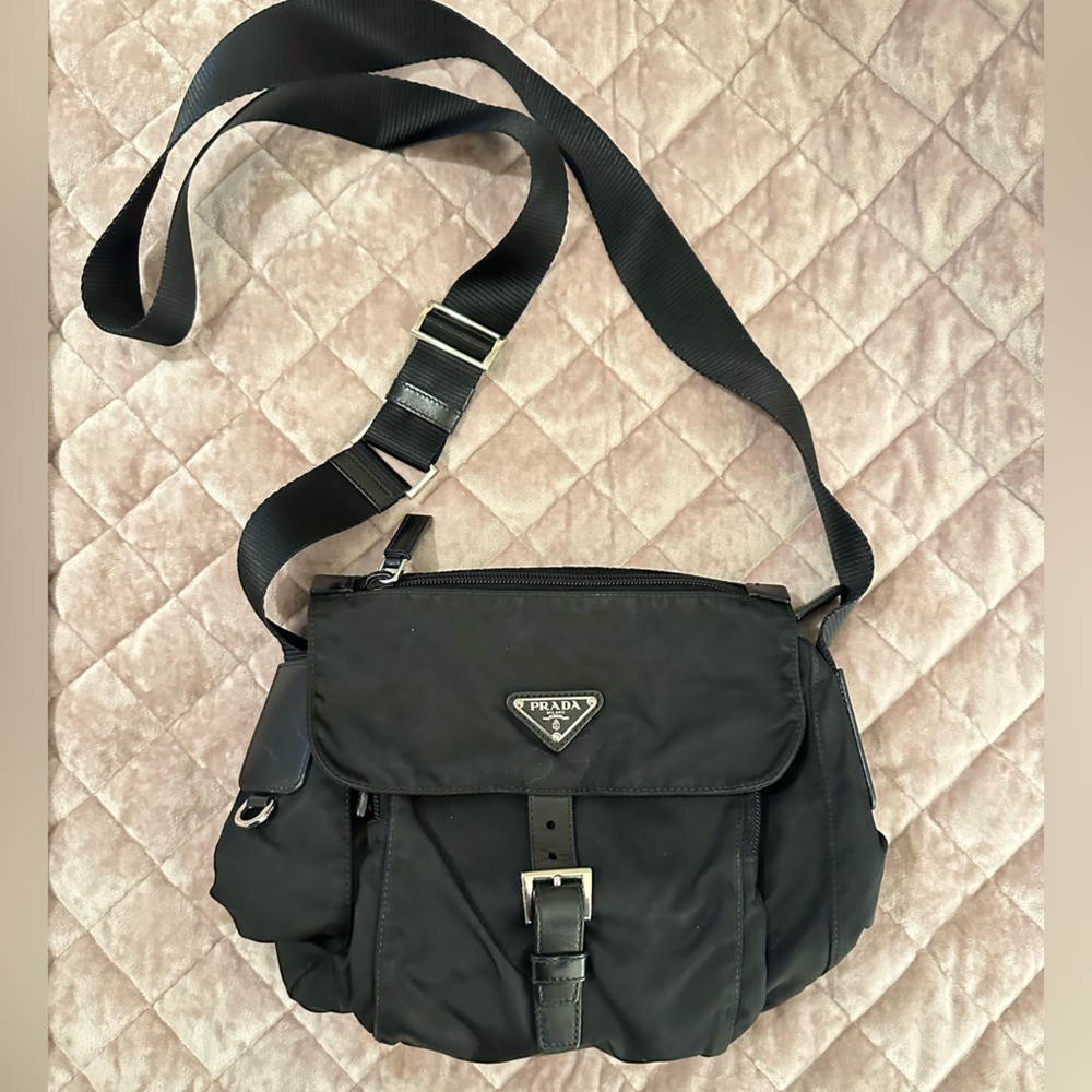 Prada Black Nylon Crossbody Purse